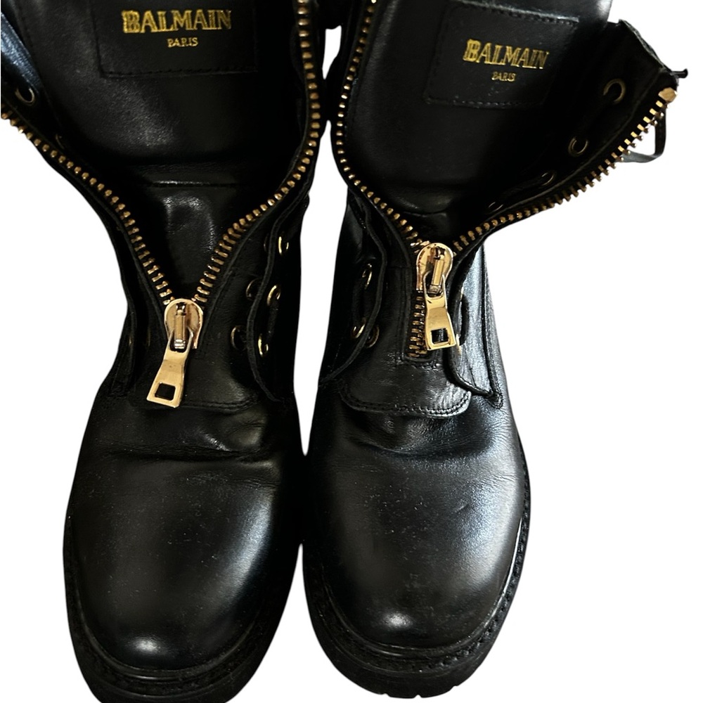 Balmain Black ‘Taiga Ranger’ Zip Combat Boots